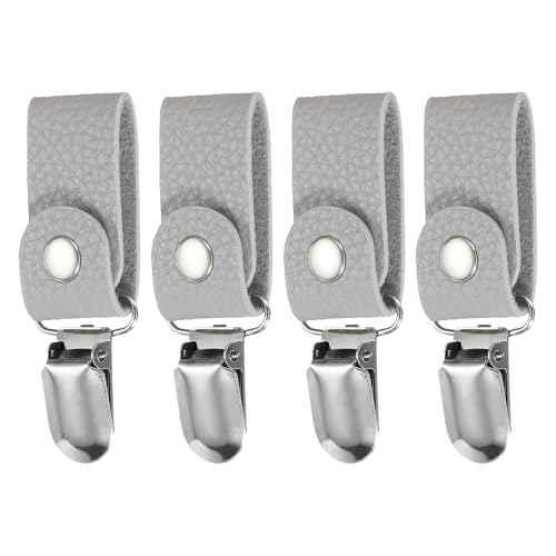 4 Pcs Towel Ring Holder with Clip (Gray)