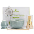 Matcha Set Matcha Whisk Set Includes 17 oz Matcha Bowl (Blue)