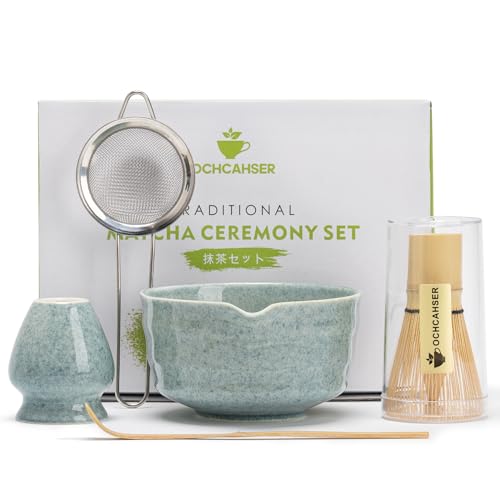 Matcha Set Matcha Whisk Set Includes 17 oz Matcha Bowl (Blue)