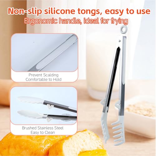 Kitchen Tongs (White / 12 Inch)