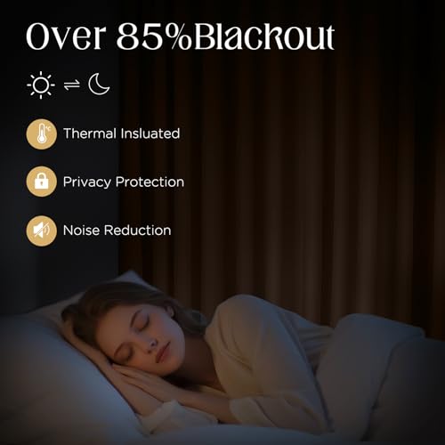 Navy Blue Blackout Curtains 96 inch Length 2 Panels Set (Navy Blue / 52"W x 96"L (Pack of 2))