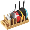 Bamboo Lid Organizers for Inside Cabinet with 7 Sections (Extra Large(15.6" x 8.1") / Natural)