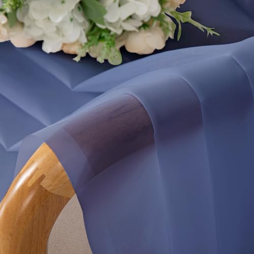 Royal Blue Sheer Curtains 96 inches Long 2 Panels (Royal Blue / 42"W x 96"L (Pack of 2))