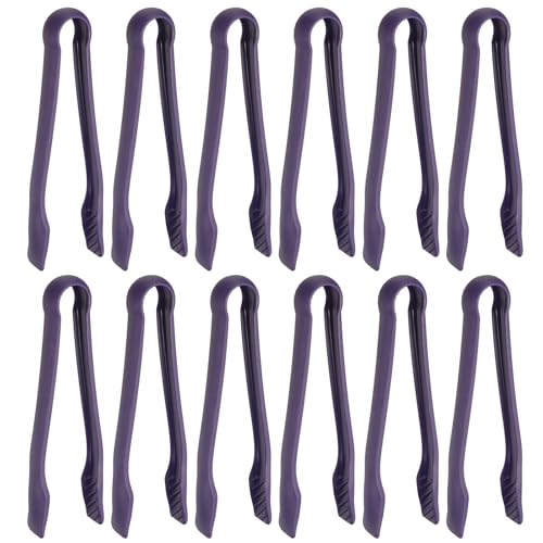 12 Pcs Toaster Tongs (10 Inch / Purple)