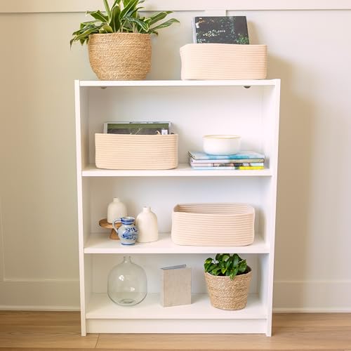 13.5”x8.5”x5.5” Storage Baskets for Shelves 3 Pack (Beige / 13.5" x 8.5" x 5.5")