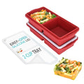 Silicone Freezer Tray With Lid (Red / 2 Cup-2 Pack)