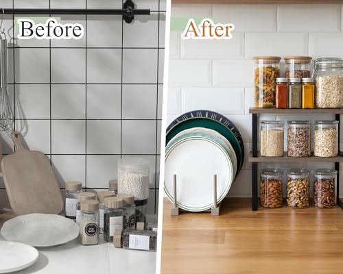 4 Pcs Kitchen Organizer Accessories Set for Cabinet (Classic / Gray / Bamboo)