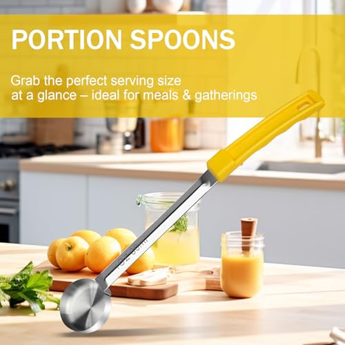 1 Oz Stainless Steel Portion Ladle 2 Pack (1 Ounce / 2 PCS)