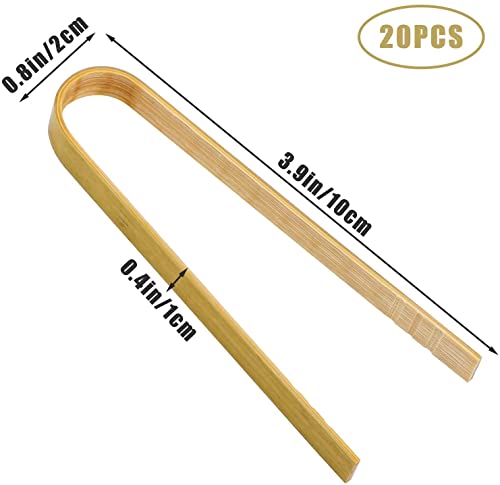 20pcs Wooden Mini Tongs