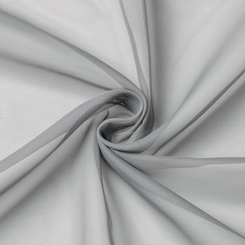 Cafe Curtains 36 Inch Length Tier 2 Pieces (Light Grey / 42"W x 36"L (Pack of 2))
