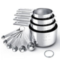 Stainless Steel Measuring Cups & Spoons Set
