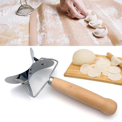 Stainless Steel Large Dumpling Skin Dough Circle Roller Machine Cutters Home Baking Maker Kitchen Pie Pizza Pastry Rolling Tools