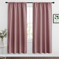 Blackout Curtains for Bedroom Living Room Nursery 72 inches Long (Dusty Rose / 42"W x 72"L (Pack of 2))