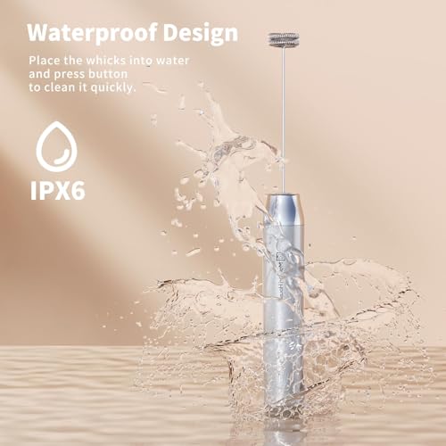LunaFro Rechargeable Milk Frother (Sliver)