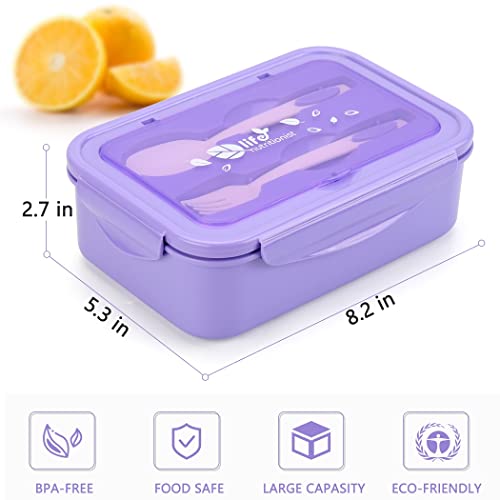 Bento Lunch Box for Adults Kids (Purple)