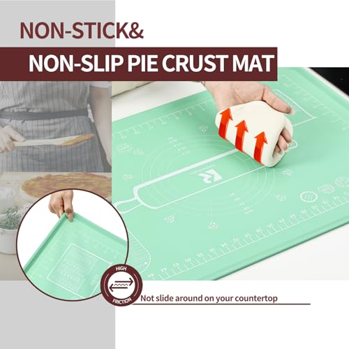 Silicone Baking Mat 20"L x 28"W (Matcha Green / 20"L x 28"W)