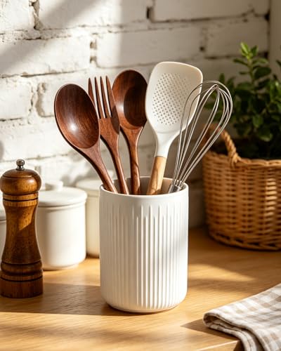 6.5" Utensil Holder (White-Small)