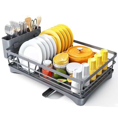 Dish Drying Rack for Kitchen Counter (Gray / Countertop)