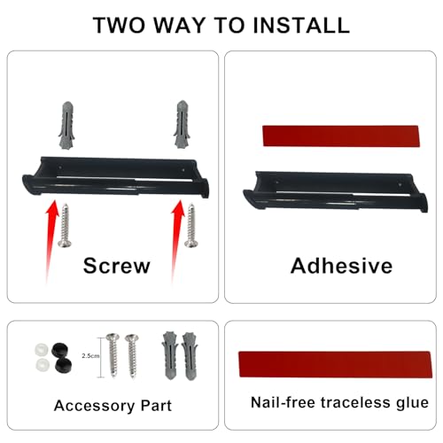 Paper Towel Holder Under Cabinet (Black)