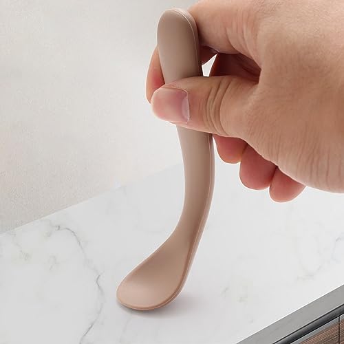 Baby Spoons 6 Pack First Stage Silicone Feeding Spoons (Brown)