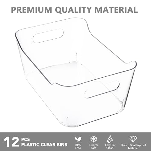 12 Pack Plastic Storage Bins