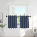 Short Curtains for Small Window (Blue Haze / 42"W x 36"L (Pack of 2))