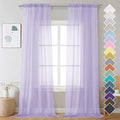 Lavender Sheer Curtains 96 Inches Long 2 Panels (Lavender / 42"W x 96"L (Pack of 2))