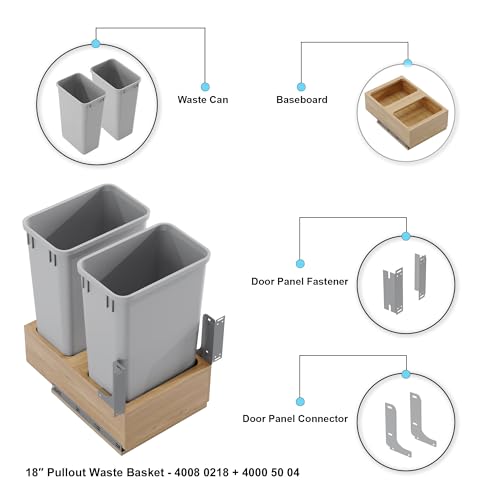 Dowell Double 50Qt Undermount Trash Pull (50 QT Pull-Out System)