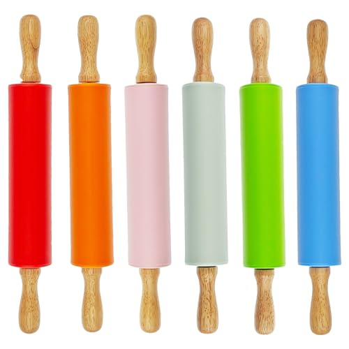 6 Pack Small Rolling Pin for Kids (12 Inch)