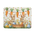 Easter Bunny Dish Drying Mat Eggs Carrot Dishes Drainer Pad Absorbent Reversible Dish Rack Mat Protector for Kitchen Countertop 18x24 Inch (Easter Bunny Carrot / 18" x 24")