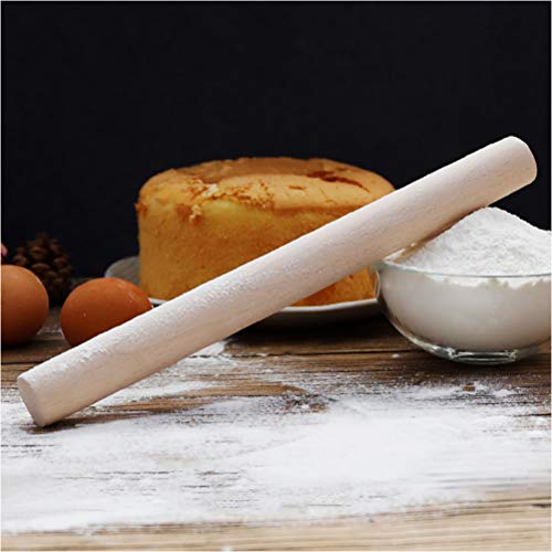 Non stick Rolling Pin Wood Dough Roller Classic for Baking Cookie Pastry Pizza (15.75 Inch)