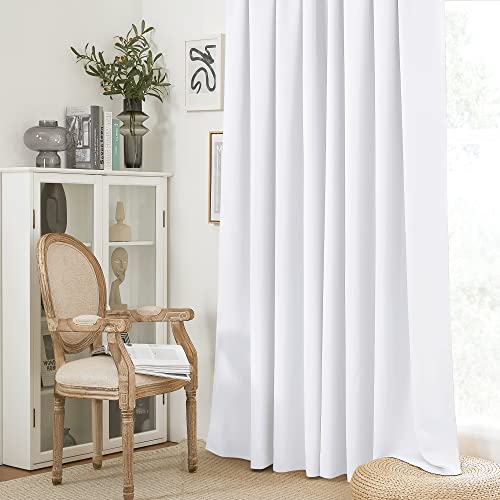 Curtains for Bedroom Living Room Nursery Office 63 inches Long (Pure White / 42"W x 63"L (Pack of 2))