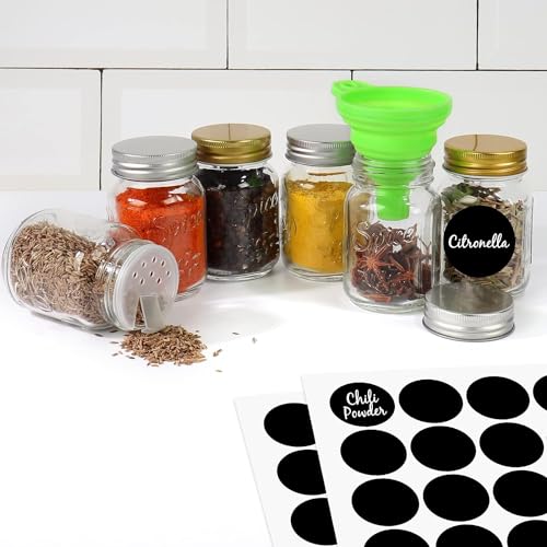 30 Pack 4oz Glass Mason Spice Jars (clear)
