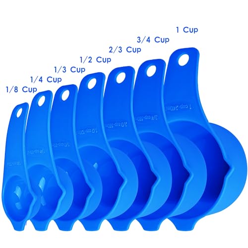 Blue Measuring Cups and Spoons Set 15 (A005: Blue)