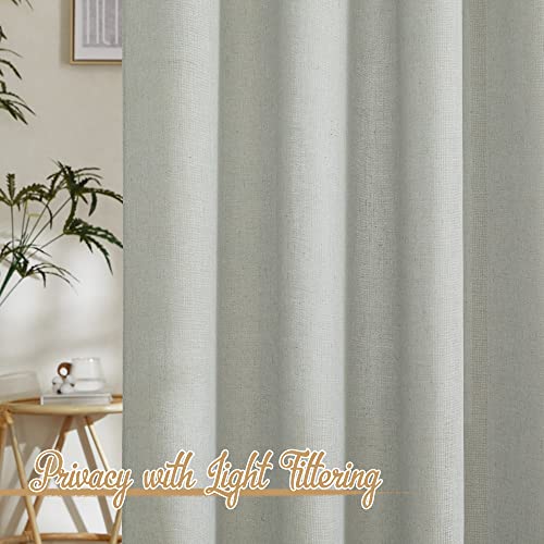 Linen Gray Curtains 84 inches Length 2 Panels Set (52"W x 84"L (Pack of 2) / Linen Gray)