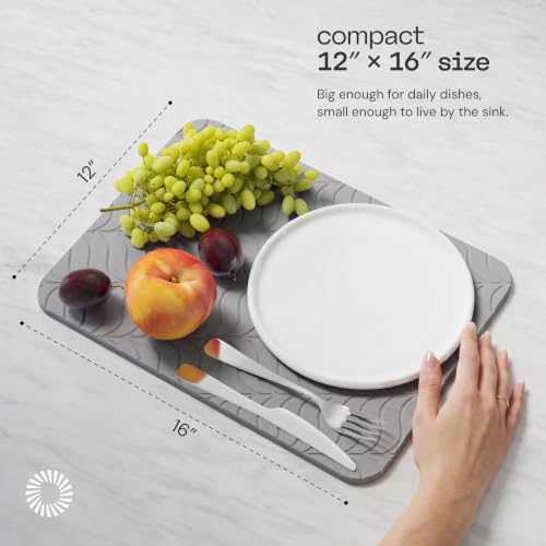 Diatomite Stone Dish Drying Mat (Gray)