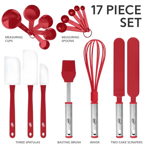 Silicone Spatula Set (Red)