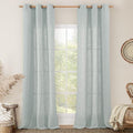 Greyish Blue Linen Curtains 84 Inch Length for Living Room 2 Panels (34"W x 84"L (Pack of 2) / Greyish Blue)
