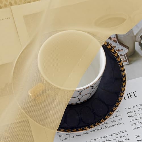 Sheer Gold Kitchen Tier Curtains 24 Inch Length Set (Gold / 42"W x 24"L (Pack of 2))