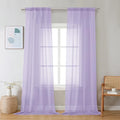 Lilac Sheer Curtains 96 inches Long 2 Panels (Lilac / 42"W x 96"L (Pack of 2))