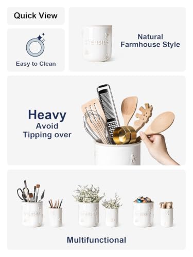 Ceramic Kitchen Utensil Holder (Bee(L))