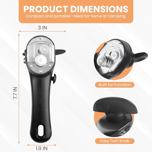 Ergonomic Can Opener (Width: 1.9 inches, Height: 3 inches)