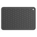Silicone Dish Drying Mat for Kitchen Counter (Black / 8" x 12")