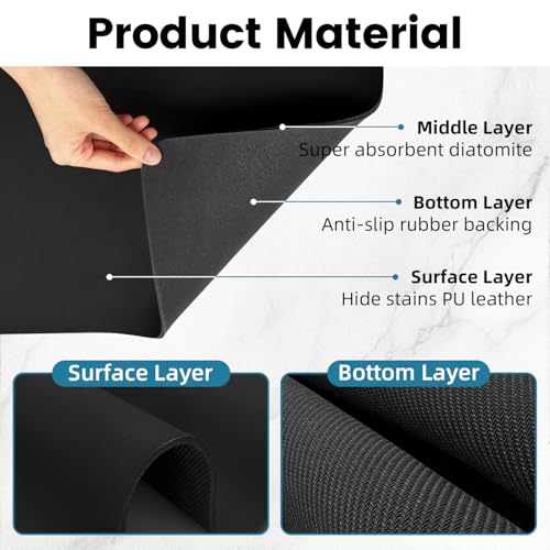 24x16 Inch Coffee Mat (Black / 24" x 16")