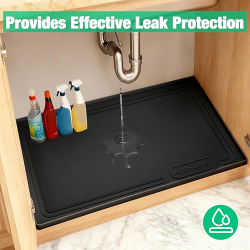 Under Sink Mat 25" X 19" (19"W x 25"L / Black)
