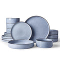 Annecy 16 Piece Dinnerware Set with Pasta Bowls (Reactive Blue / Service for 4 (Include Pasta Bowls))