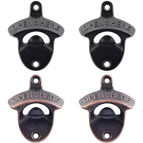 Rustproof Wall Mounted Beer Opener Black (Black, Antique Copper)