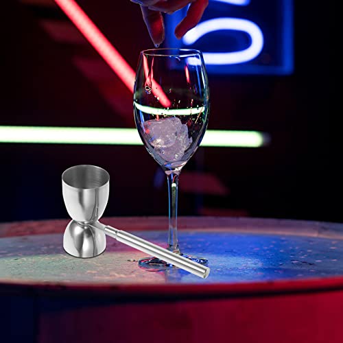 Cocktail Jigger Measuring Cup Double Head 1 oz and 2 oz Stainless Steel Bar Tool with Handle for Bartending Home Use Restaurants Pubs Clubs 5.70 X 2.75 X 1.33 in