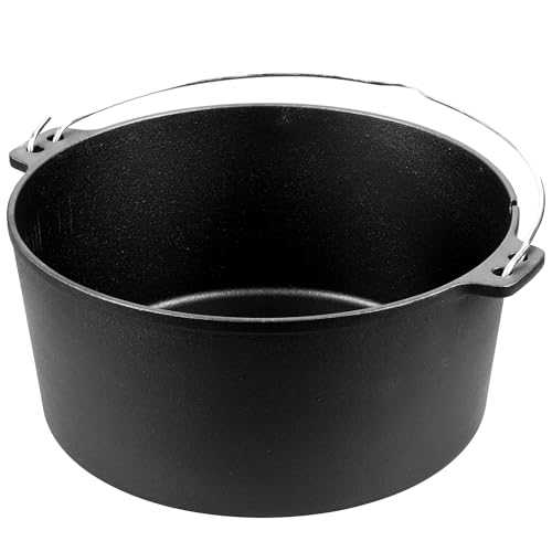 Pre Seasoned Cast Iron Camping Dutch Ovens (8QT)