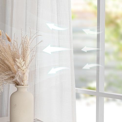 Extra Long Curtains for Living Room (100"W x 108"L (Pack of 1) / Beige White)